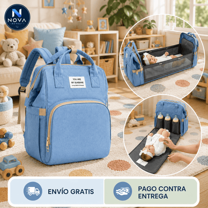 👶Bolso Pañalera Con Cuna🎒