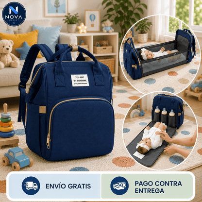 👶Bolso Pañalera Con Cuna🎒