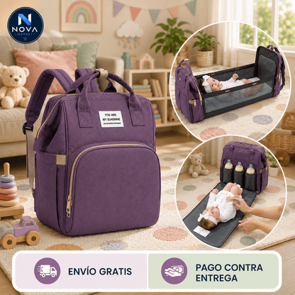 👶Bolso Pañalera Con Cuna🎒