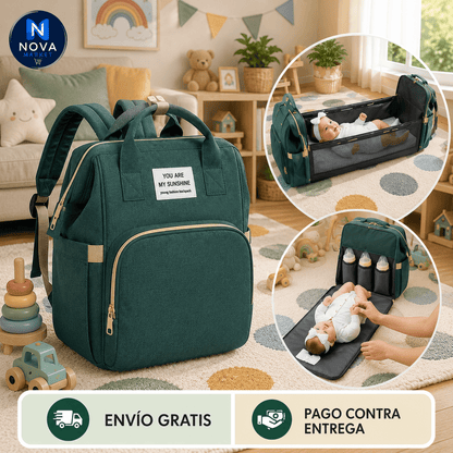 👶Bolso Pañalera Con Cuna🎒
